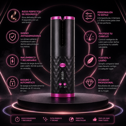NeoCurl — Rizador de Pelo Eléctrico Automático Inalámbrico